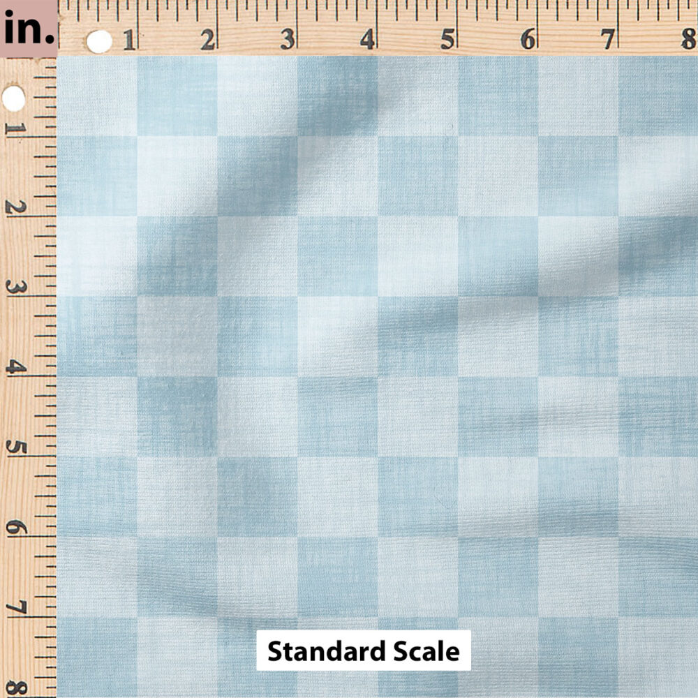 Ruler Scale for Faux Linen Check (Sky) by Krystal Winn Design