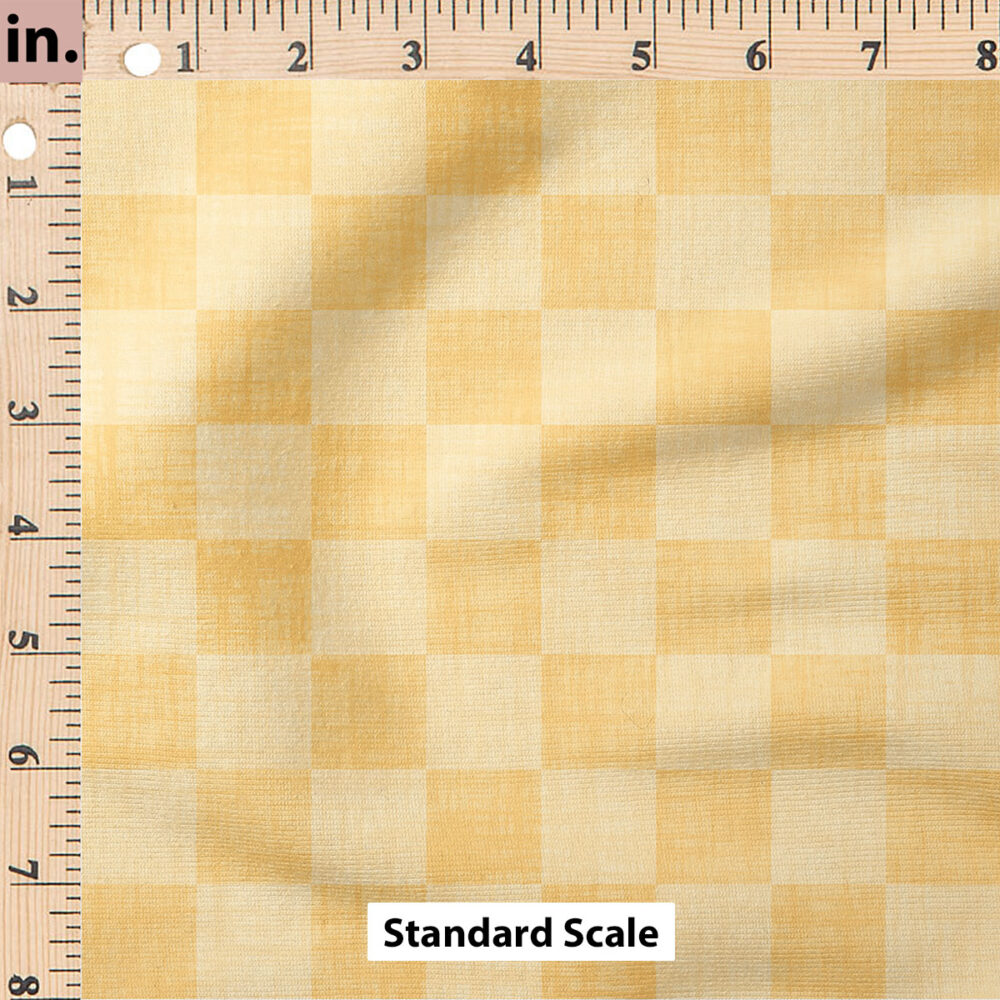 Ruler Scale for Faux Linen Check (Yellow) by Krystal Winn Design