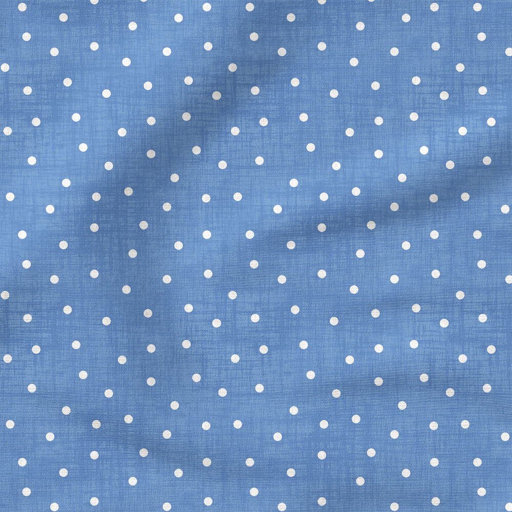 Faux Linen Dot (Blue) | Texture Fabric Design | Krystal Winn Design