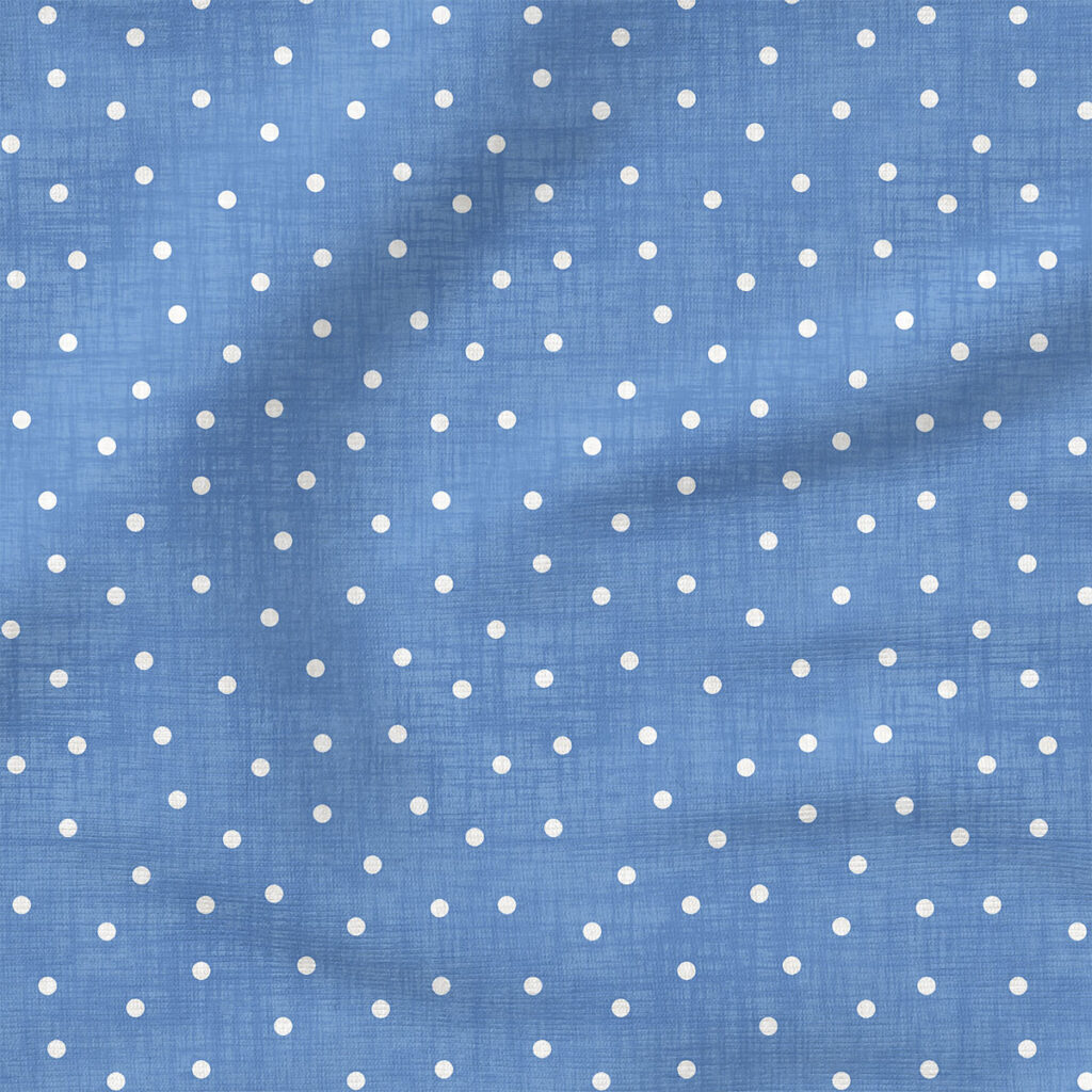 Faux Linen Dot (Blue) | Texture Fabric Design | Krystal Winn Design