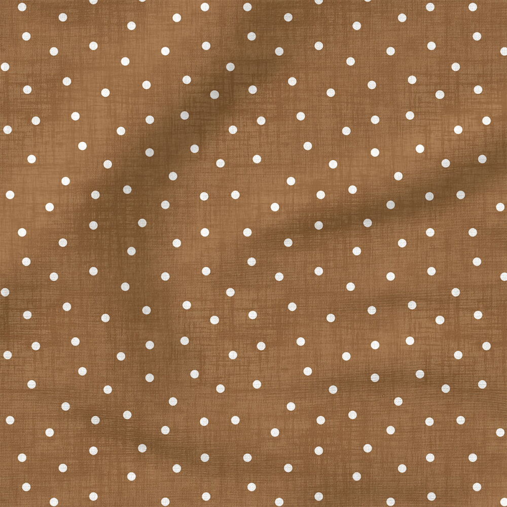 Faux Linen Dot (Brown) | Texture Fabric Design | Krystal Winn Design