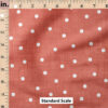 Ruler Scale for Faux Linen Dot (Coral) by Krystal Winn Design