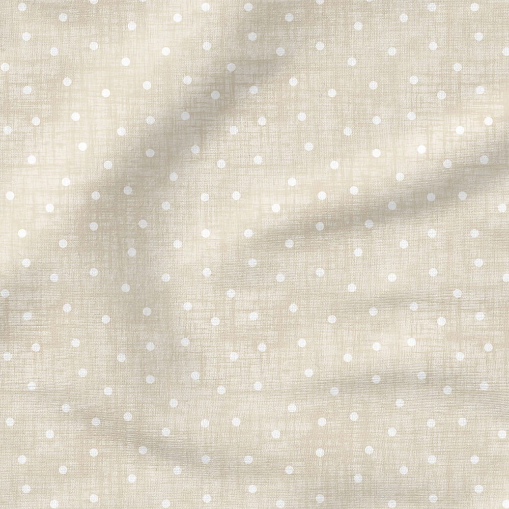 Faux Linen Dot (Cream) | Texture Fabric Design | Krystal Winn Design