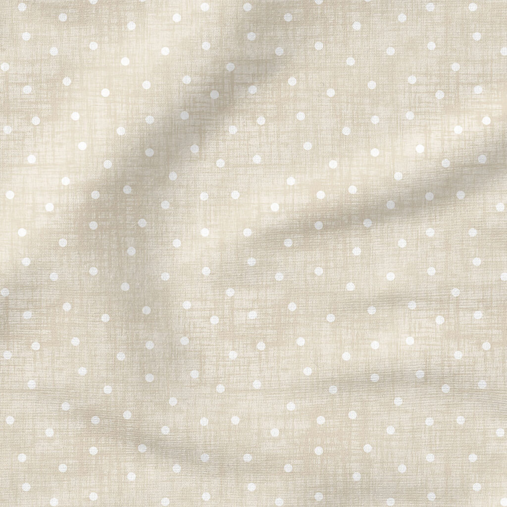 Faux Linen Dot (Cream) | Texture Fabric Design | Krystal Winn Design