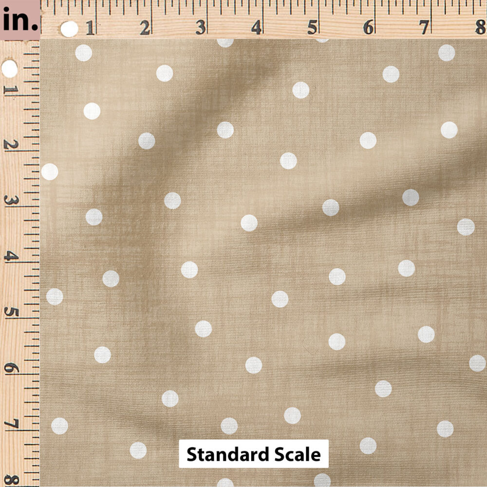 Ruler Scale for Faux Linen Dot (Khaki) by Krystal Winn Design