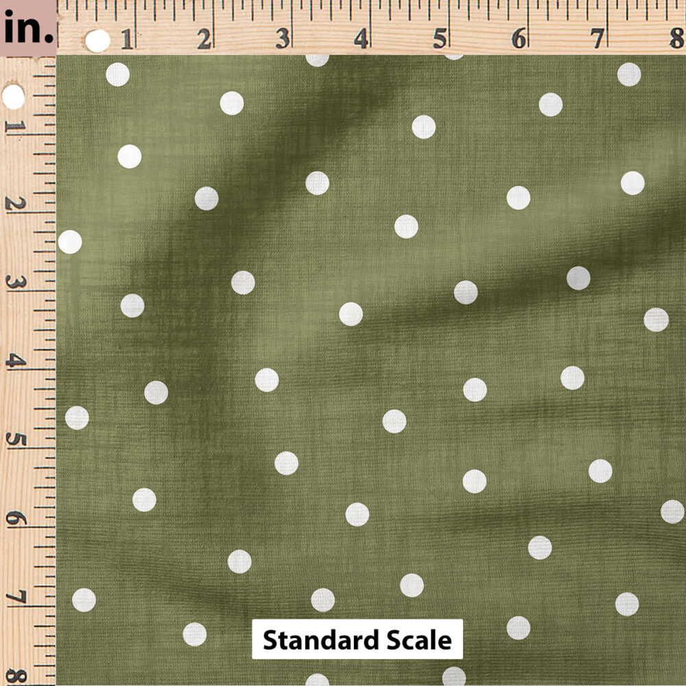 Ruler Scale for Faux Linen Dot (Moss) by Krystal Winn Design