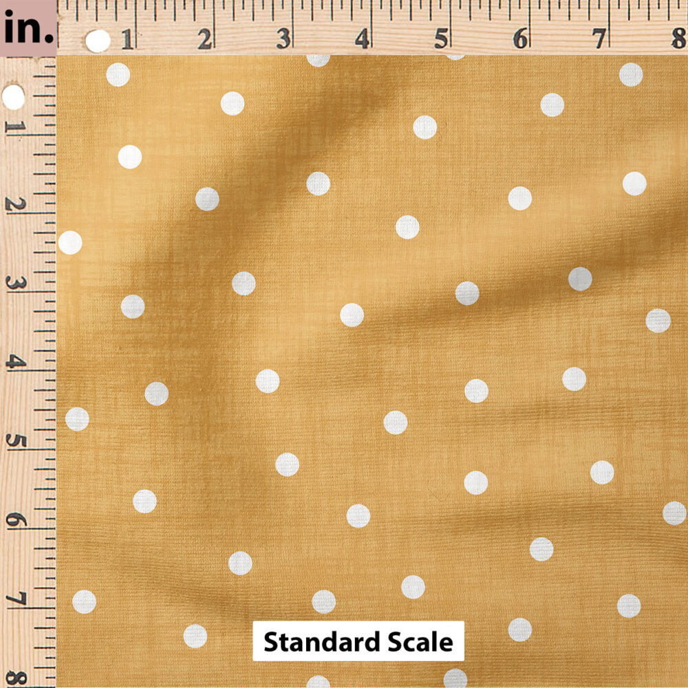 Ruler Scale for Faux Linen Dot (Mustard) by Krystal Winn Design