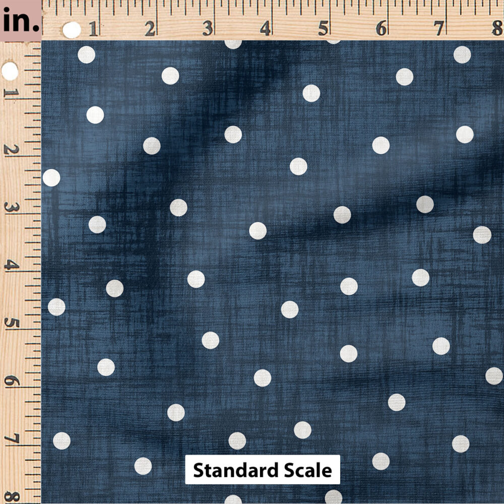 Ruler Scale for Faux Linen Dot (Navy) by Krystal Winn Design