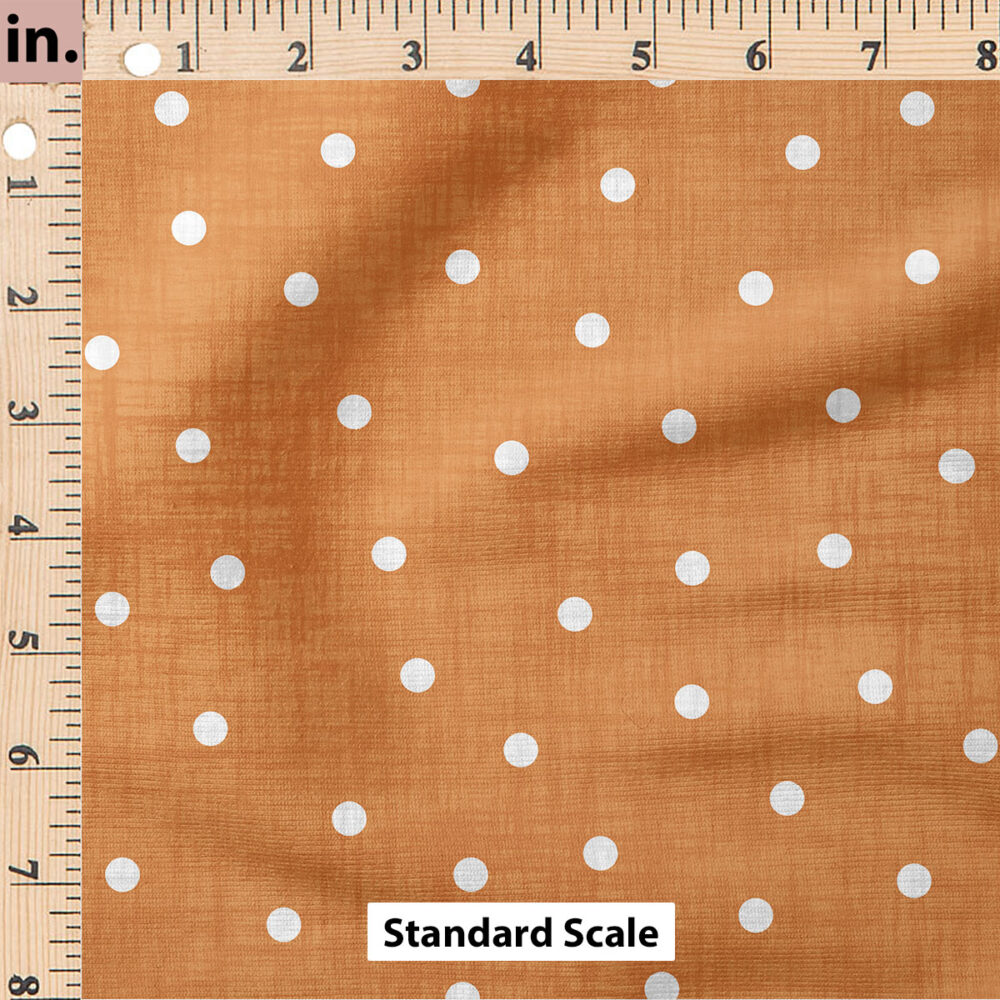 Ruler Scale for Faux Linen Dot (Orange) by Krystal Winn Design