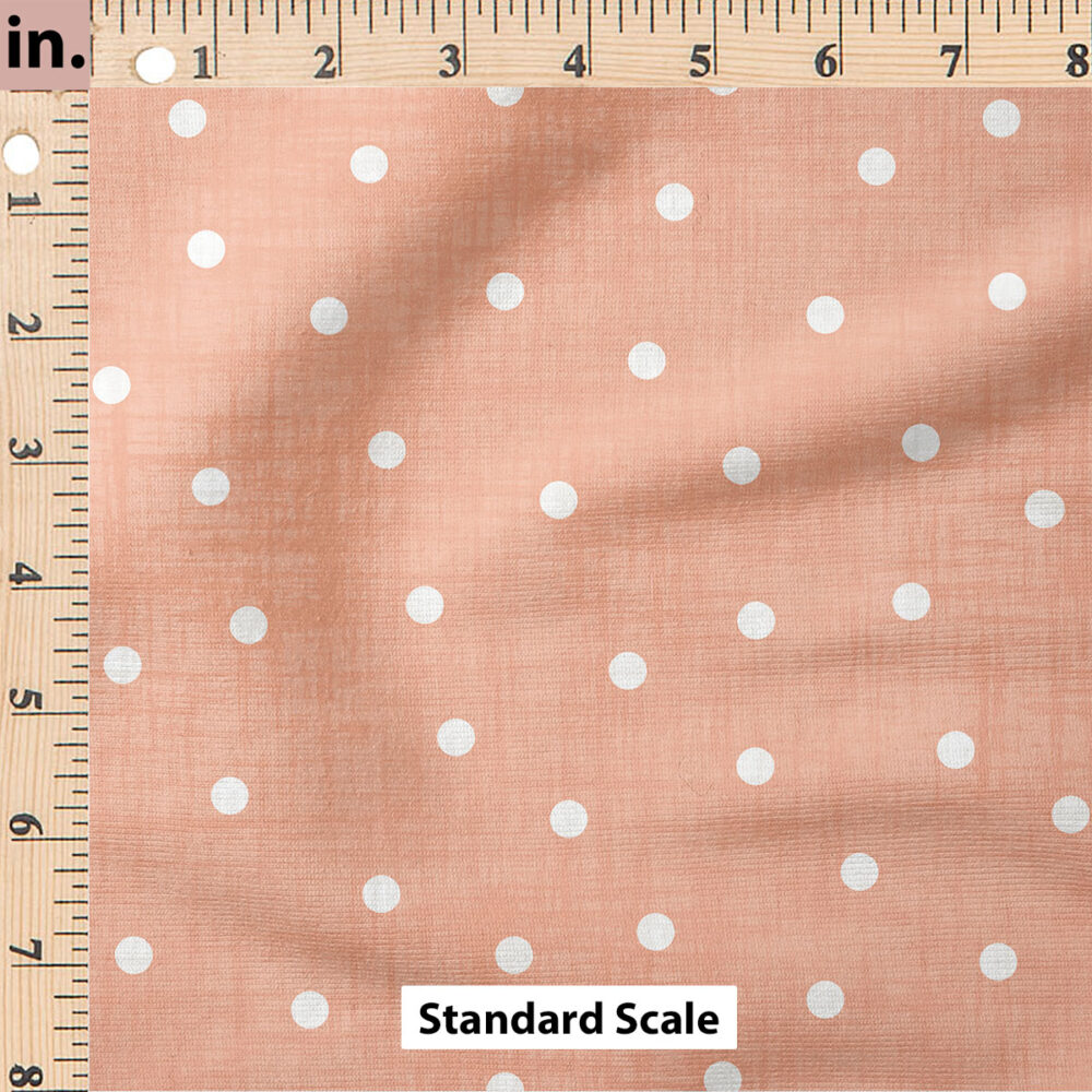 Ruler Scale for Faux Linen Dot (Peach) by Krystal Winn Design