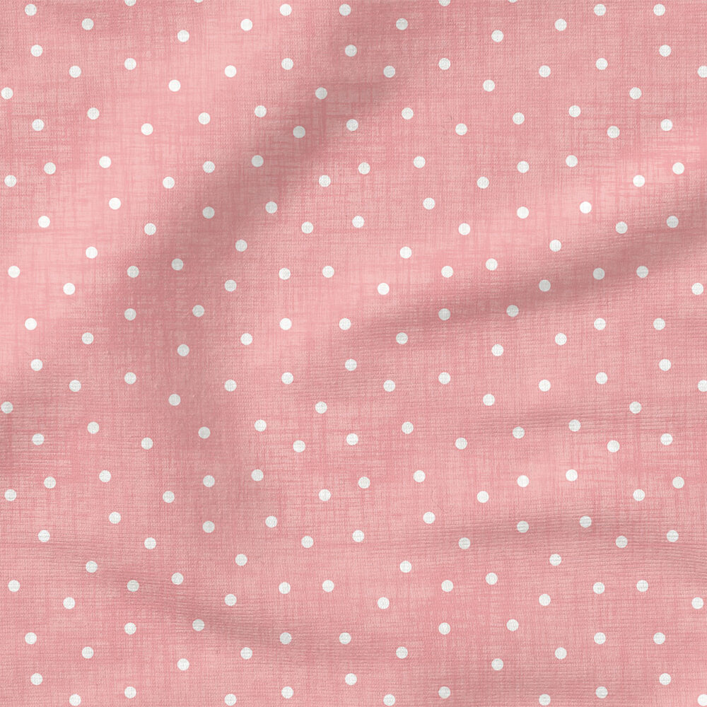 Faux Linen Dot (Pink) | Texture Fabric Design | Krystal Winn Design