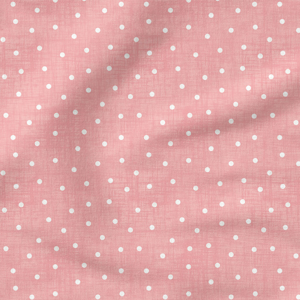 Faux Linen Dot (Pink) | Texture Fabric Design | Krystal Winn Design