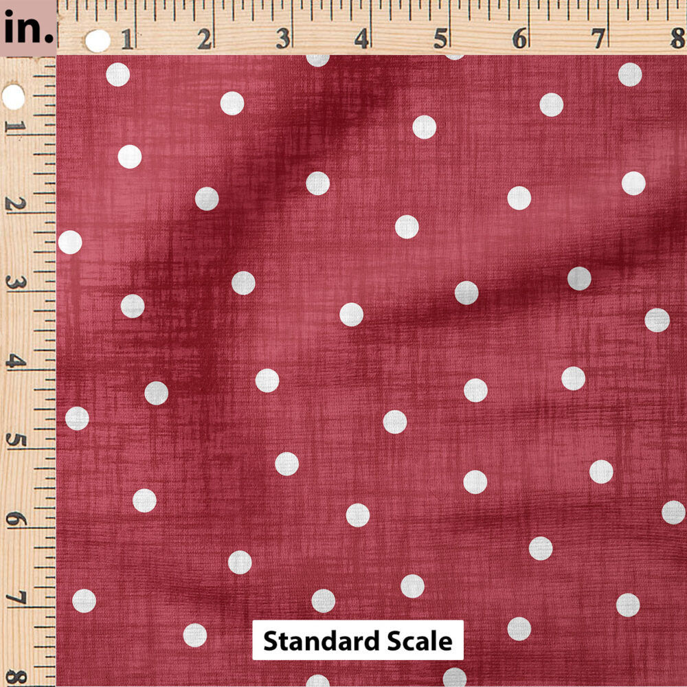 Ruler Scale for Faux Linen Dot (Red) by Krystal Winn Design