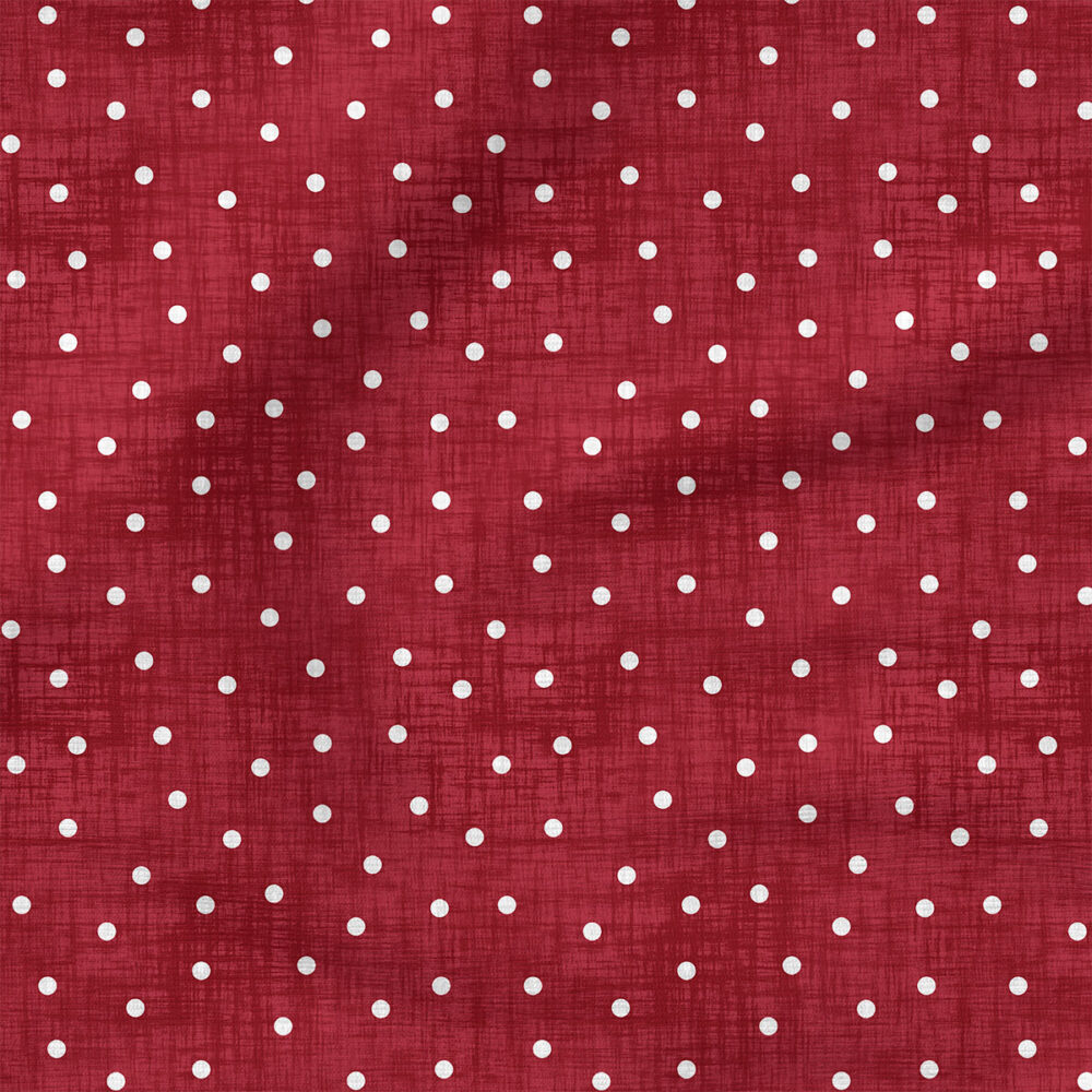 Faux Linen Dot (Red) | Texture Fabric Design | Krystal Winn Design