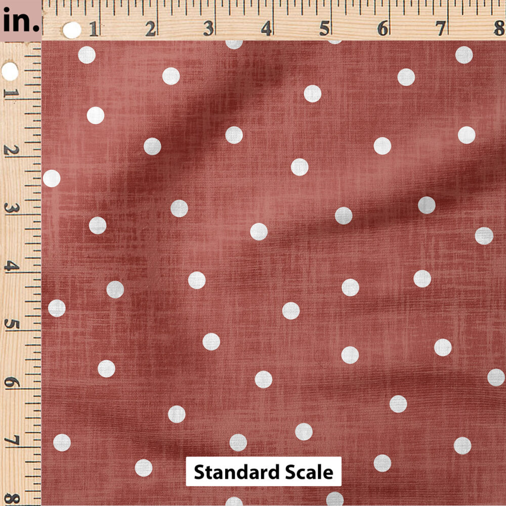 Ruler Scale for Faux Linen Dot (Rust) by Krystal Winn Design