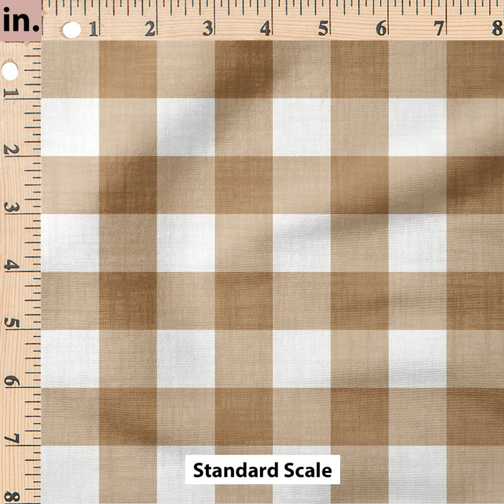 Ruler Scale for Faux Linen Gingham (Brown) by Krystal Winn Design