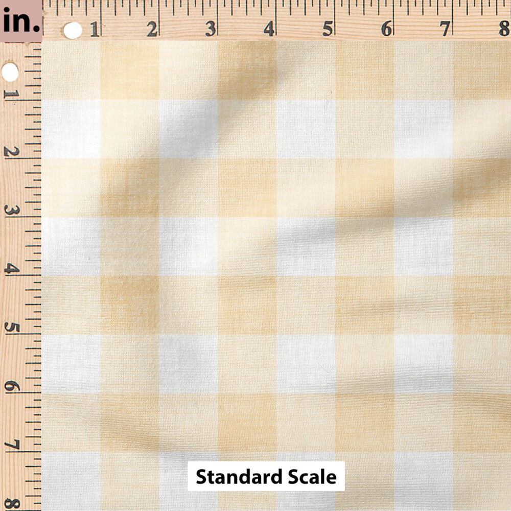 Ruler Scale for Faux Linen Gingham (Butter) by Krystal Winn Design