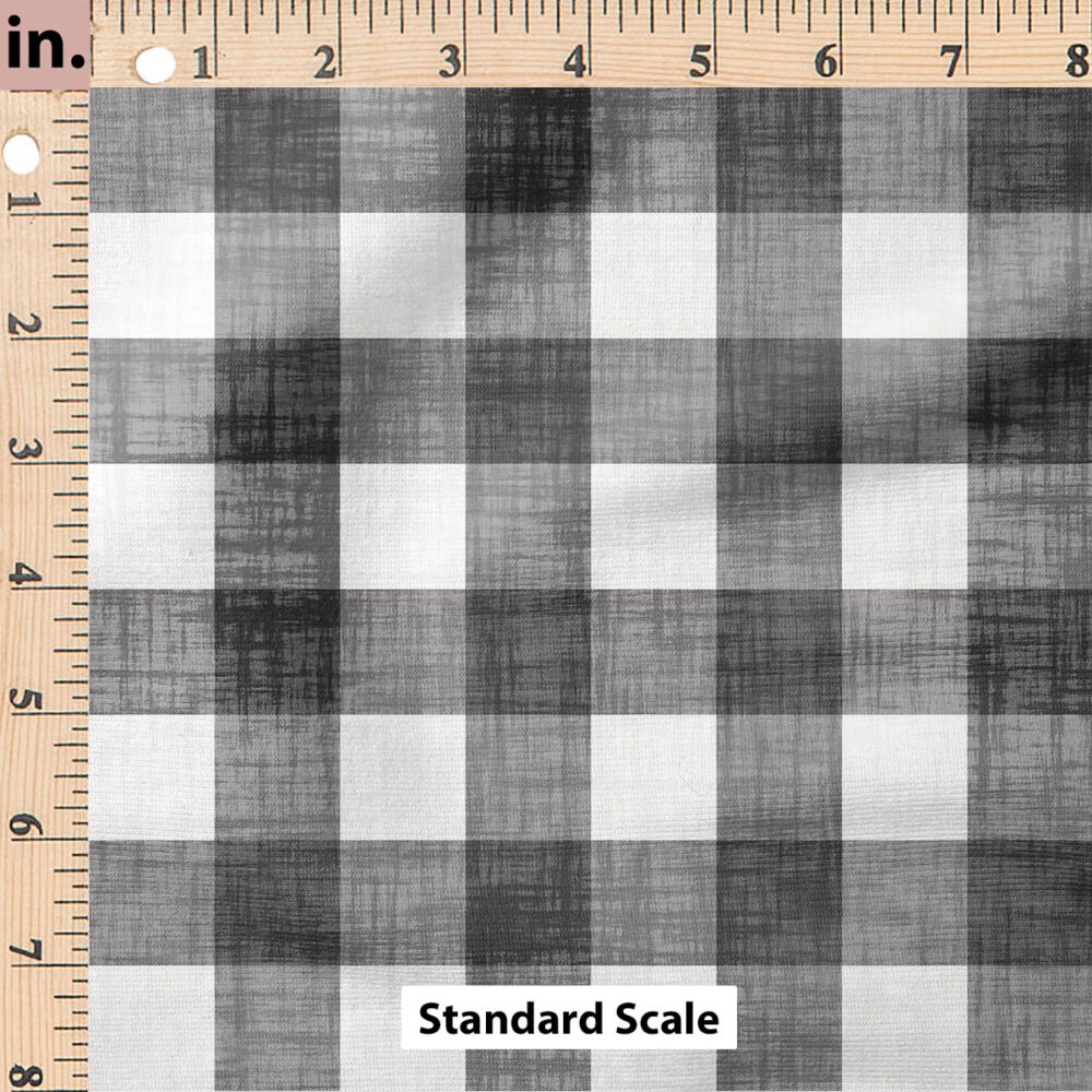 Ruler Scale for Faux Linen Gingham (Charcoal) by Krystal Winn Design