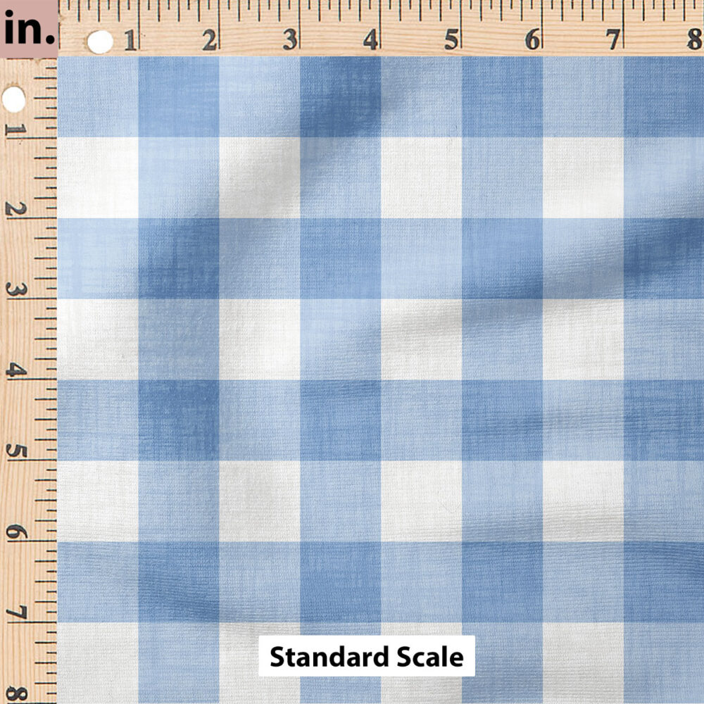 Ruler Scale for Faux Linen Gingham (Blue) by Krystal Winn Design