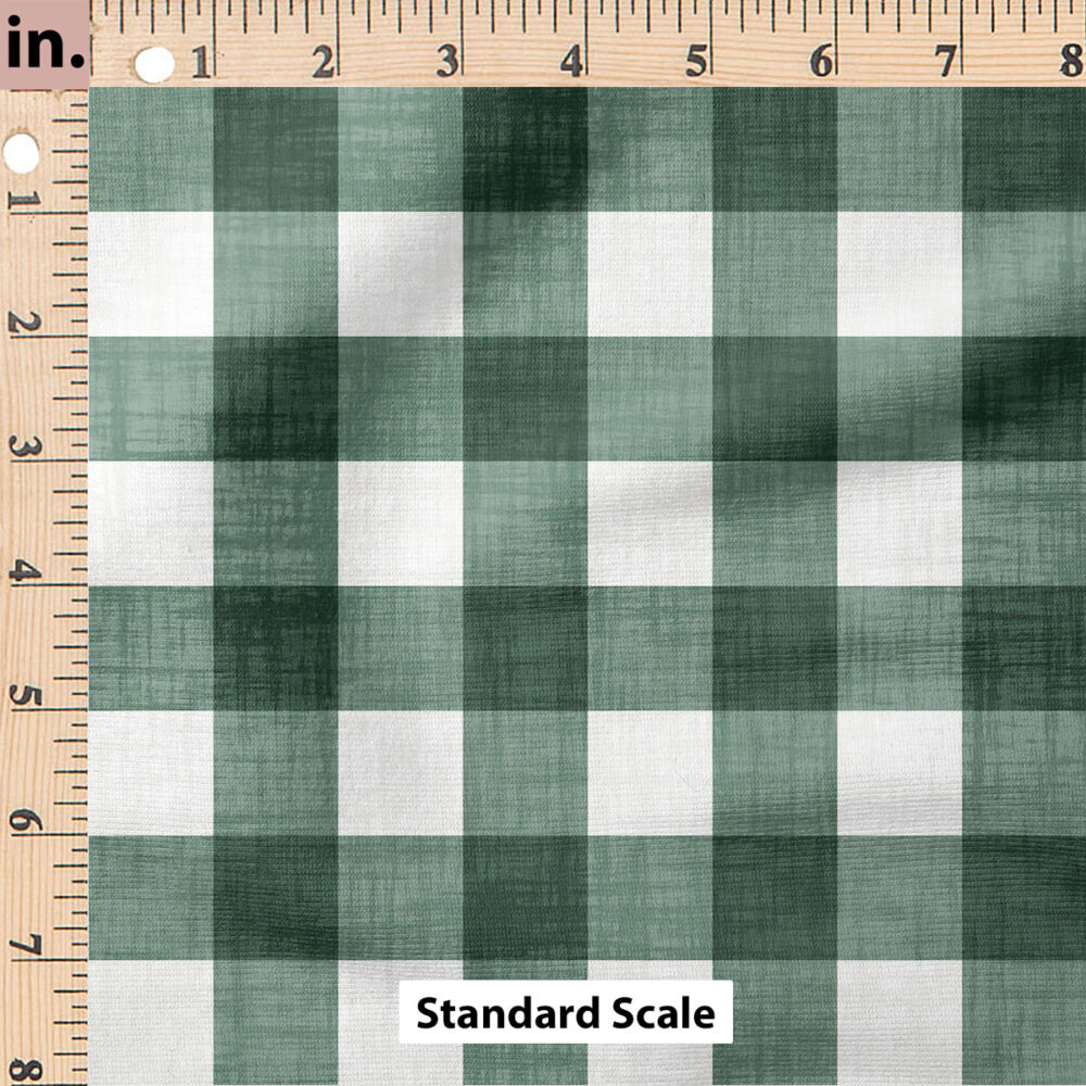 Ruler Scale for Faux Linen Gingham (Emerald) by Krystal Winn Design