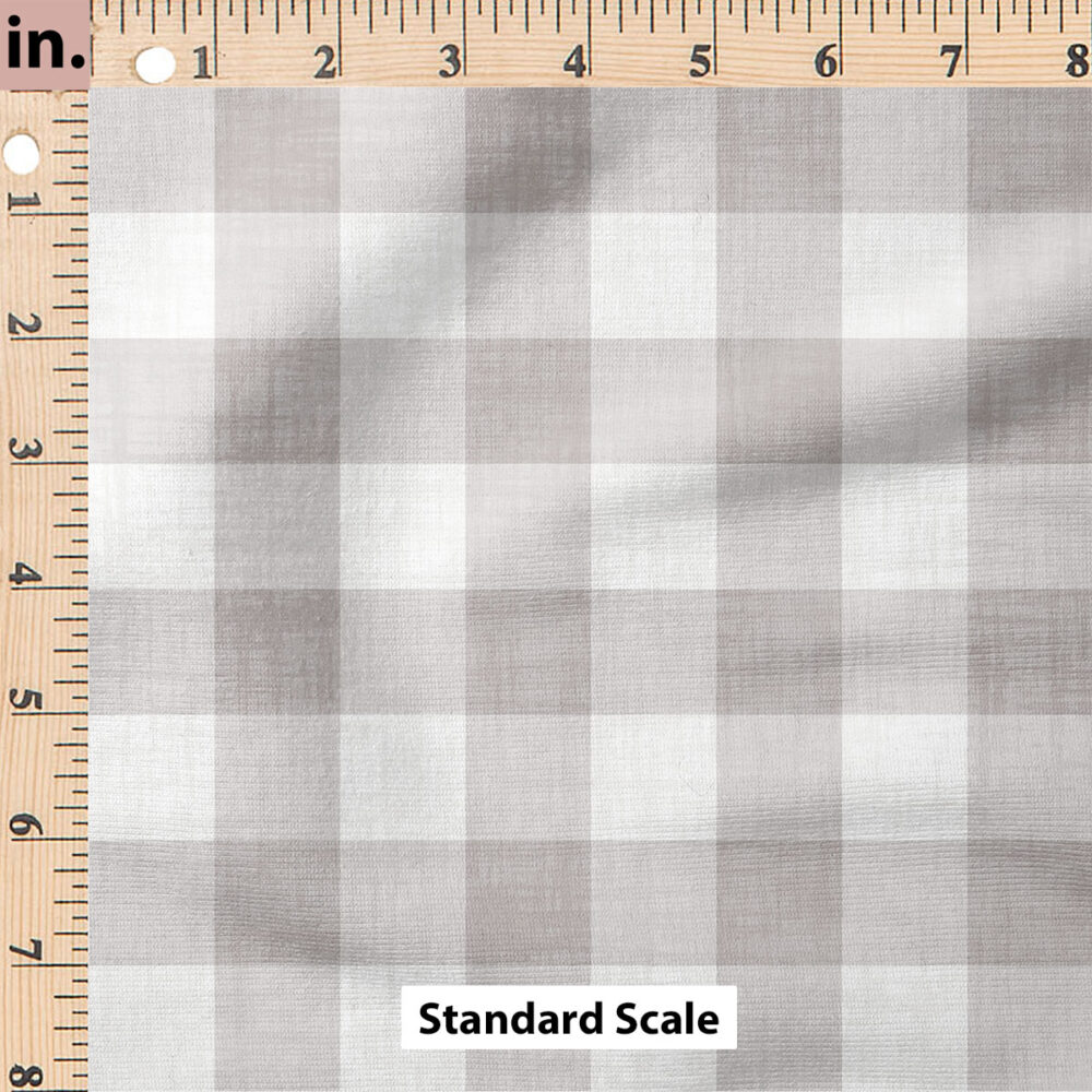 Ruler Scale for Faux Linen Gingham (Grey) by Krystal Winn Design