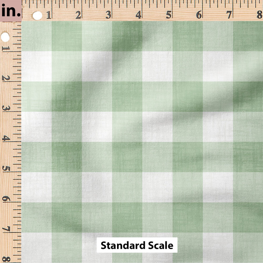 Ruler Scale for Faux Linen Gingham (Jade) by Krystal Winn Design