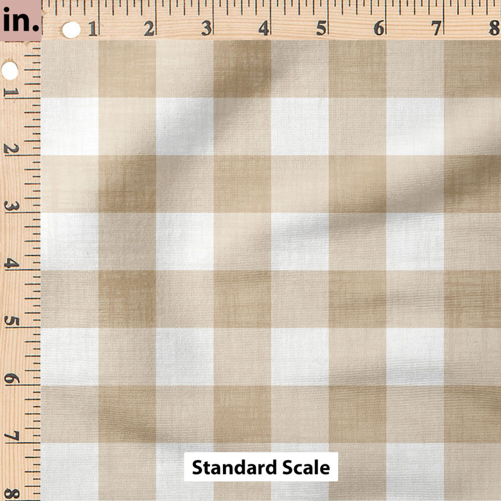 Ruler Scale for Faux Linen Gingham (Khaki) by Krystal Winn Design