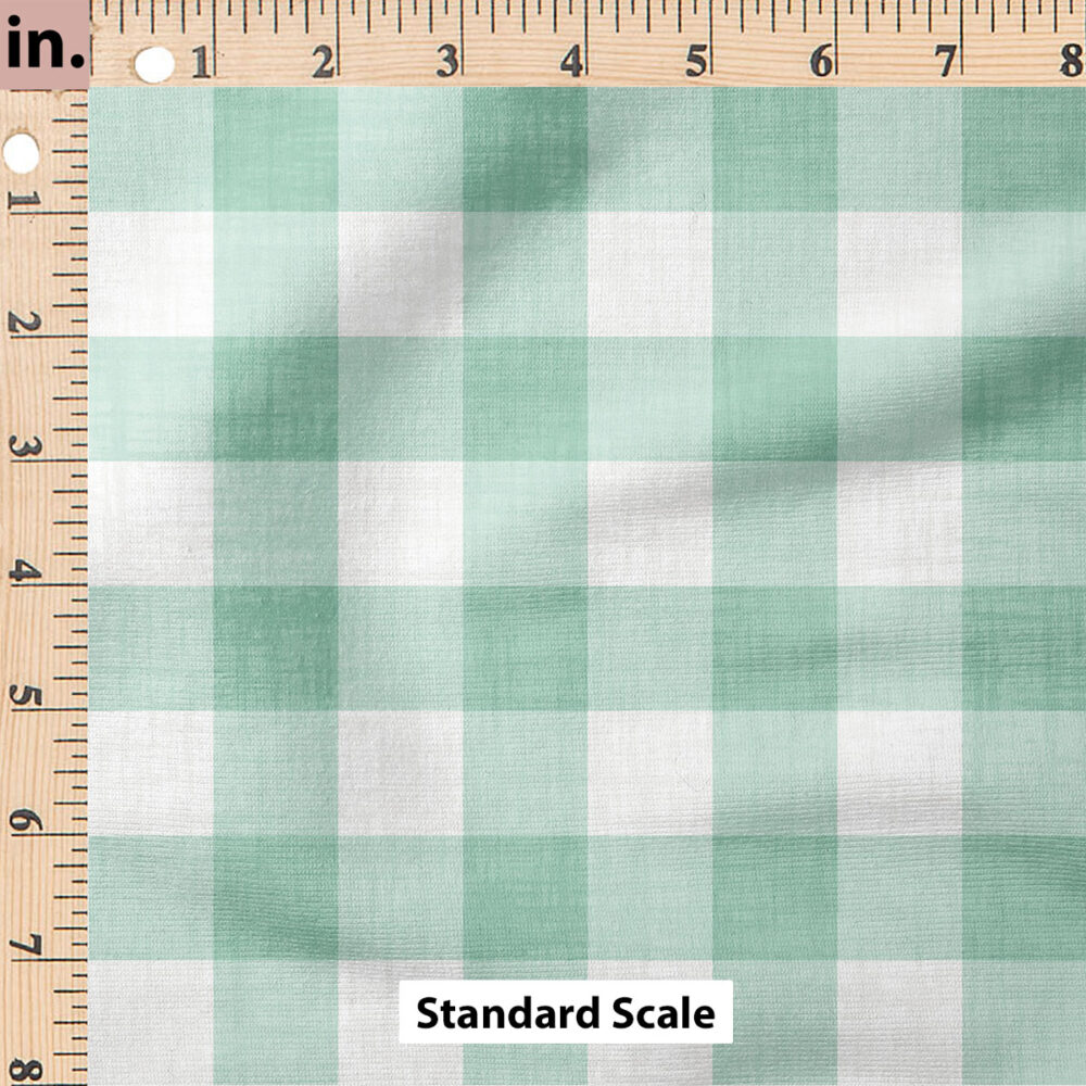 Ruler Scale for Faux Linen Gingham (Mint) by Krystal Winn Design