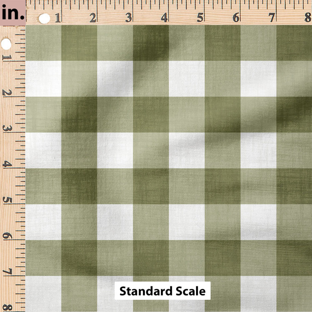 Ruler Scale for Faux Linen Gingham (Moss) by Krystal Winn Design