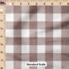 Ruler Scale for Faux Linen Gingham (Mushroom) by Krystal Winn Design