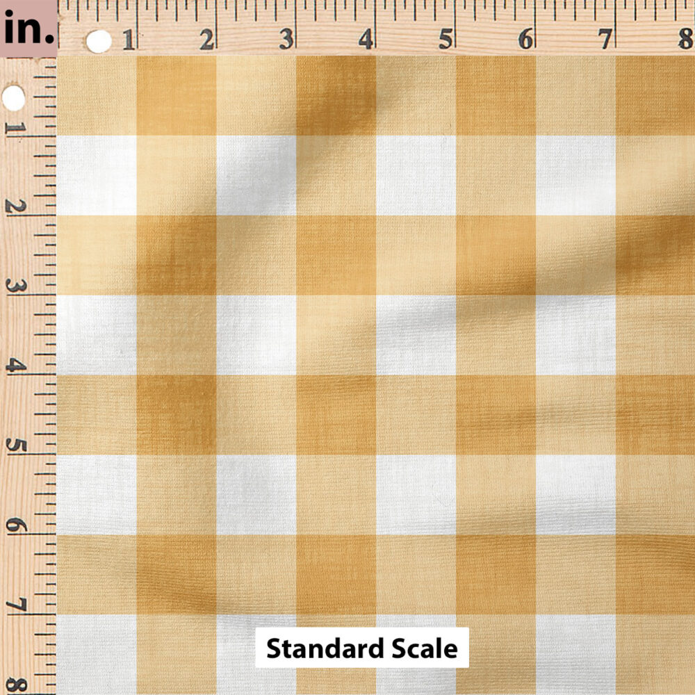 Ruler Scale for Faux Linen Gingham (Mustard) by Krystal Winn Design