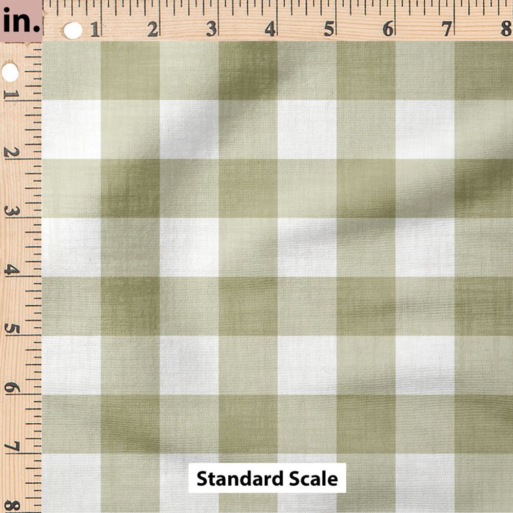 Ruler Scale for Faux Linen Gingham (Olive) by Krystal Winn Design