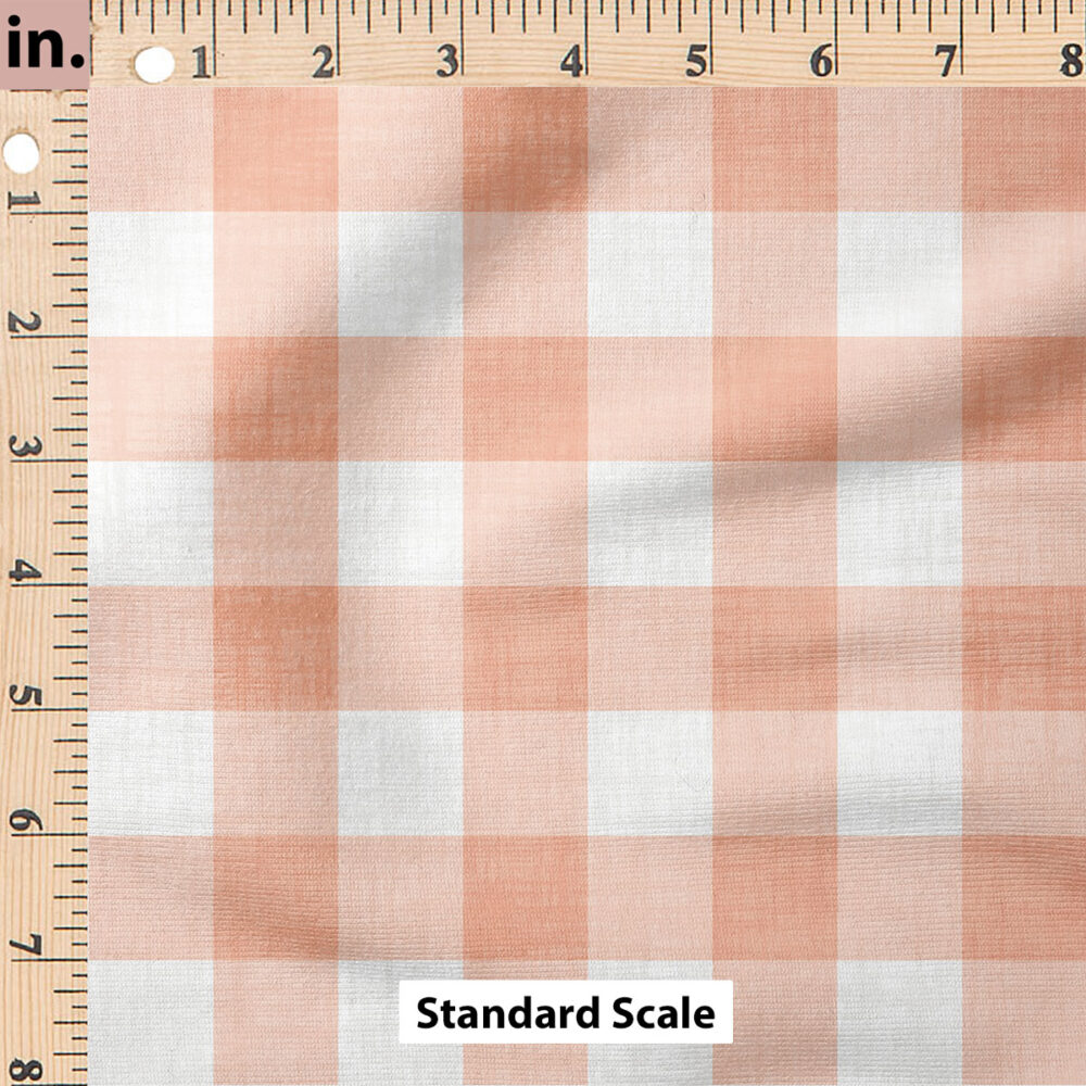 Ruler Scale for Faux Linen Gingham (Peach) by Krystal Winn Design