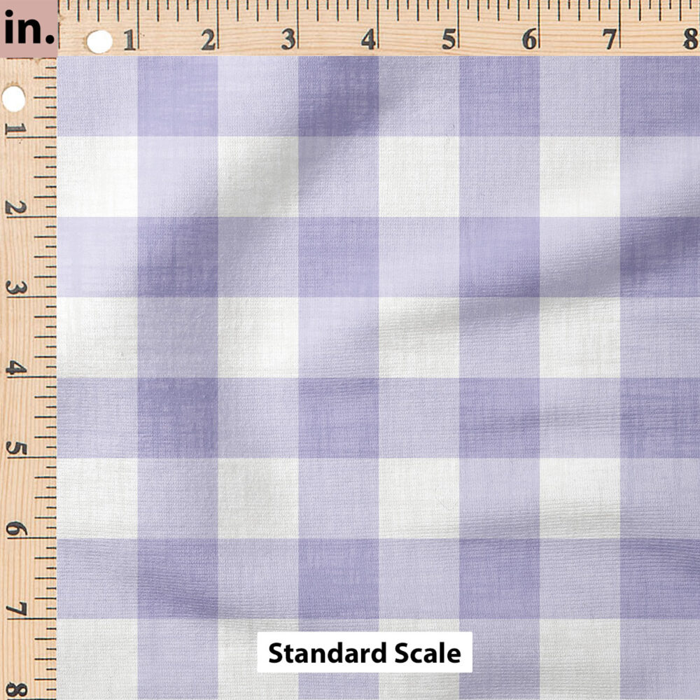 Ruler Scale for Faux Linen Gingham (Periwinkle) by Krystal Winn Design