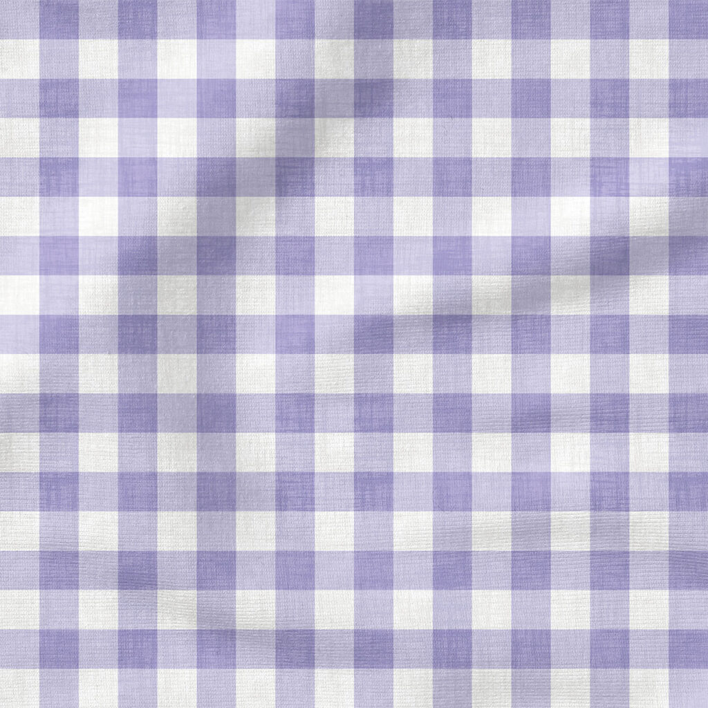 Faux Linen Gingham (Periwinkle) | Texture Fabric Design | Krystal Winn Design