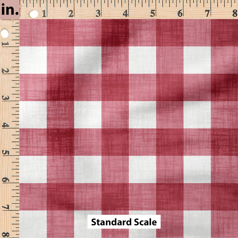 Ruler Scale for Faux Linen Gingham (Red) by Krystal Winn Design