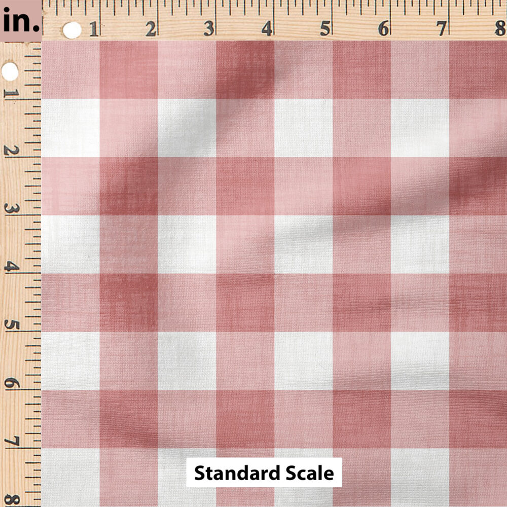 Ruler Scale for Faux Linen Gingham (Rose) by Krystal Winn Design