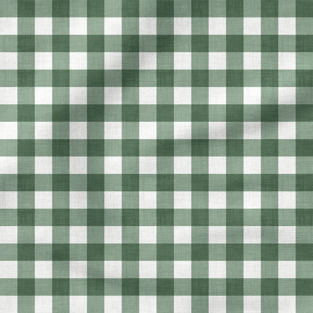 Faux Linen Gingham (Sage) | Texture Fabric Design | Krystal Winn Design