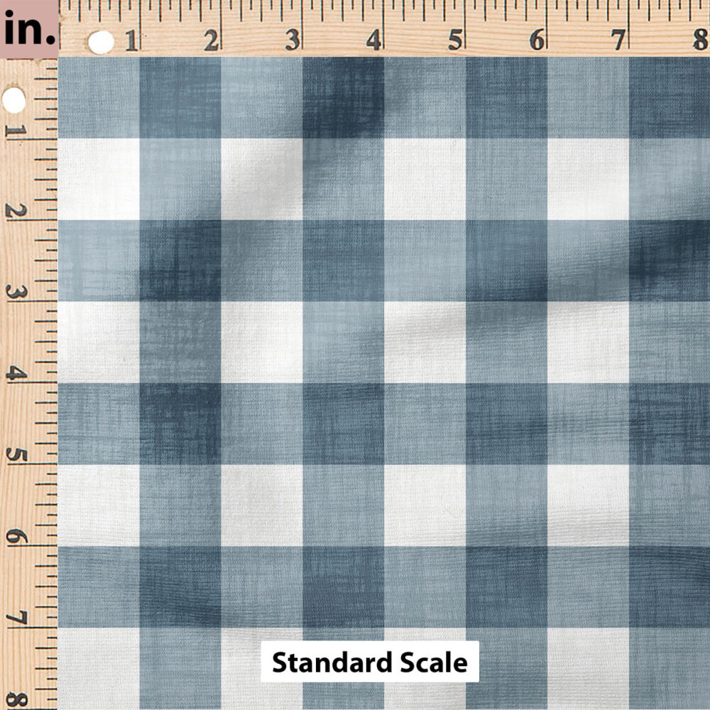 Ruler Scale for Faux Linen Gingham (Slate) by Krystal Winn Design