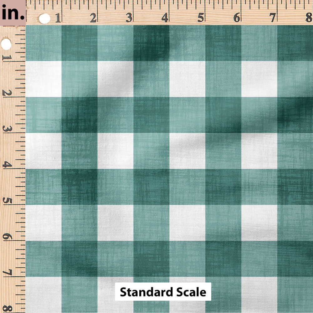 Ruler Scale for Faux Linen Gingham (Teal) by Krystal Winn Design