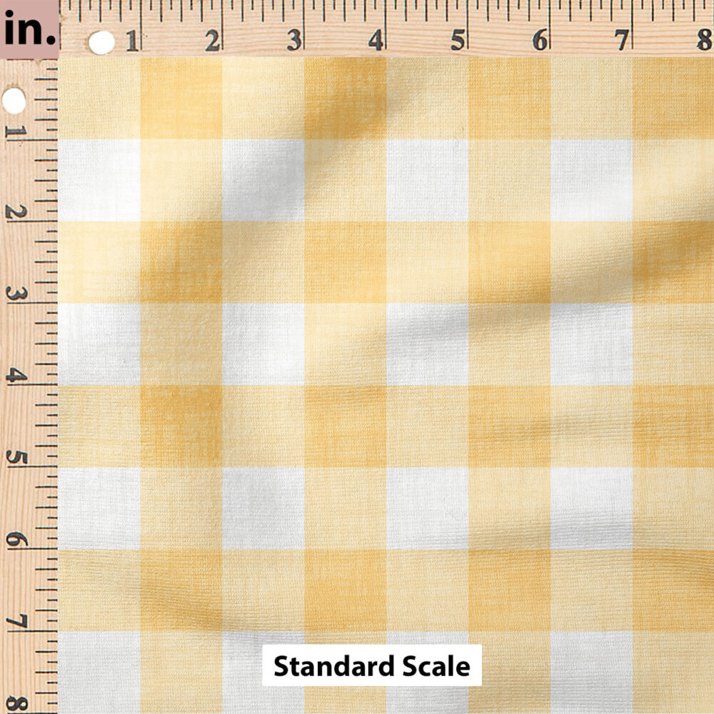 Ruler Scale for Faux Linen Gingham (Yellow) by Krystal Winn Design