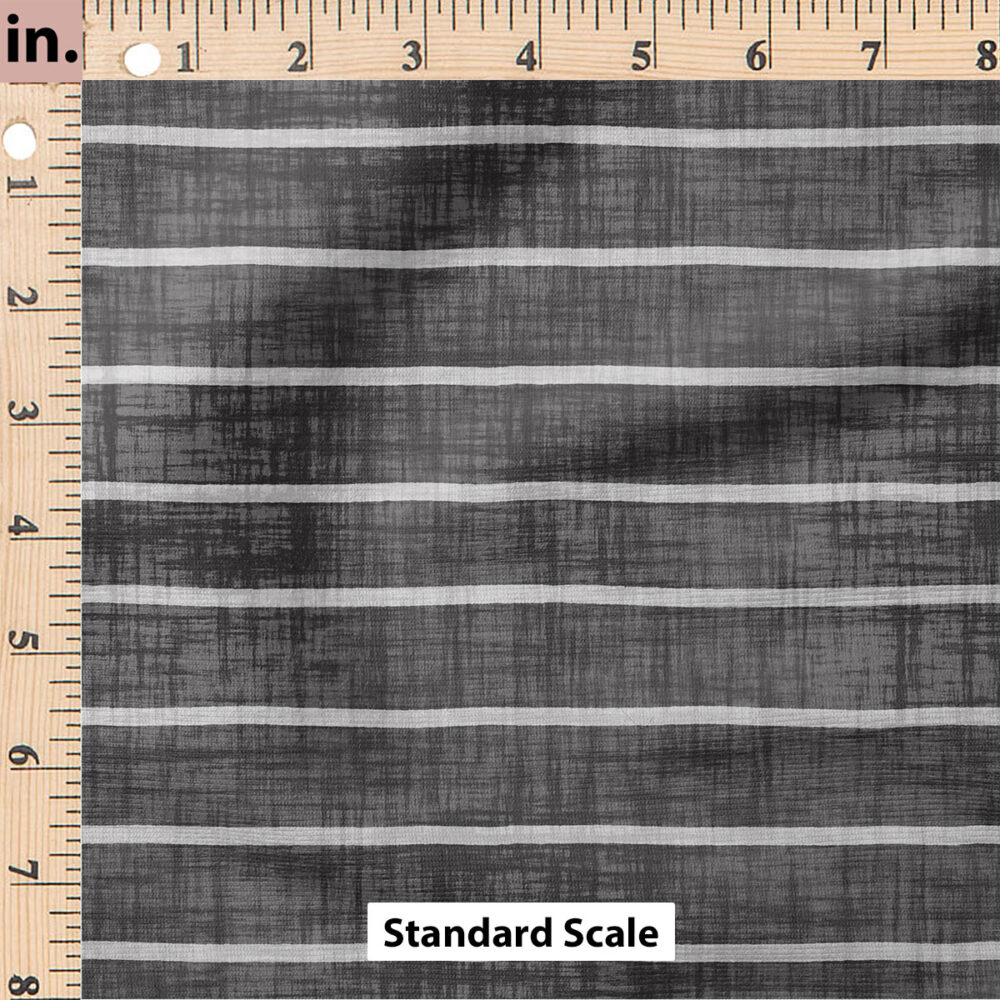 Ruler Scale for Faux Linen Stripe (Charcoal) by Krystal Winn Design