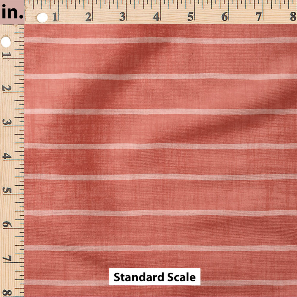 Ruler Scale for Faux Linen Stripe (Coral) by Krystal Winn Design