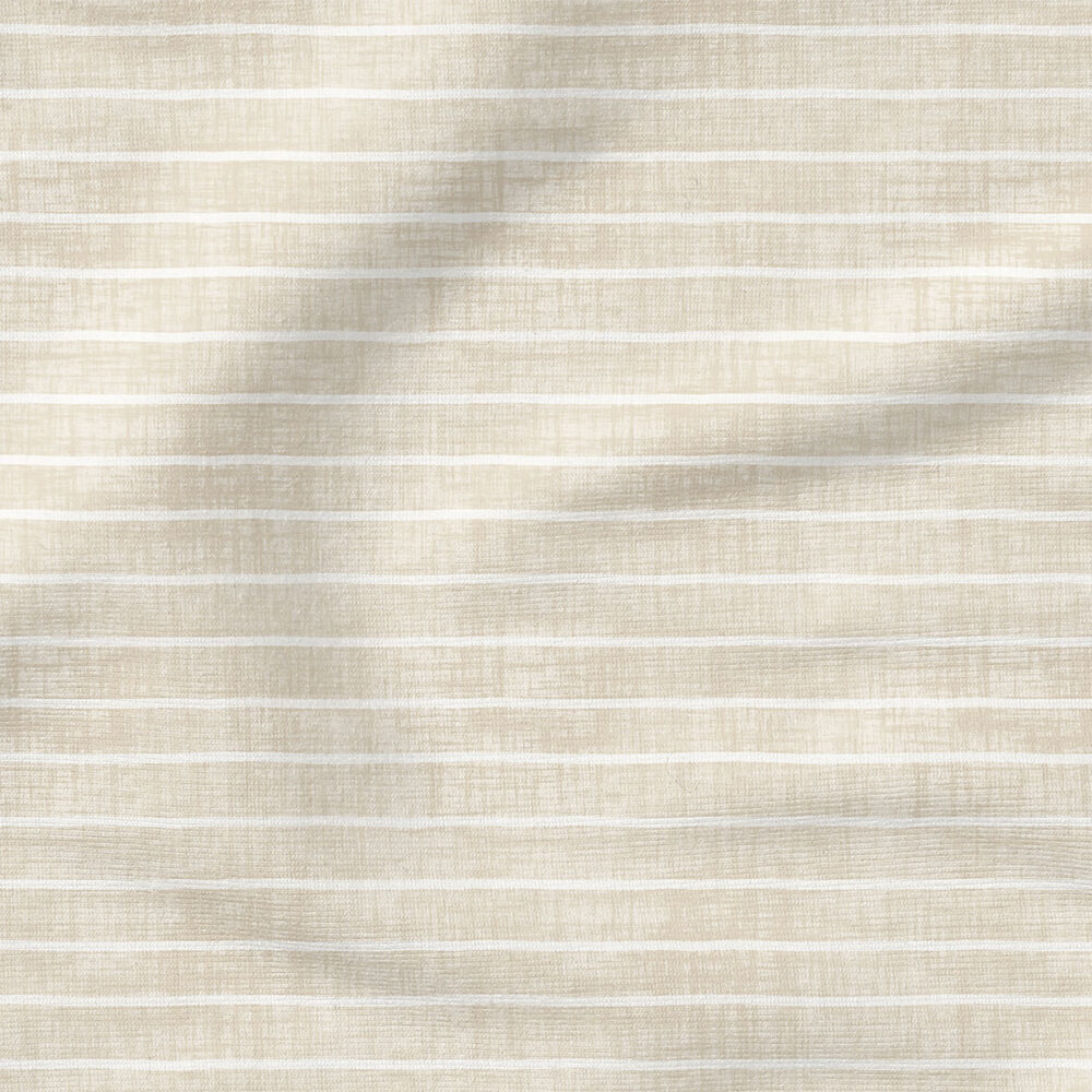 Faux Linen Stripe (Cream) | Texture Fabric Design | Krystal Winn Design