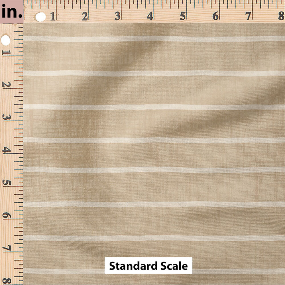 Ruler Scale for Faux Linen Stripe (Khaki) by Krystal Winn Design