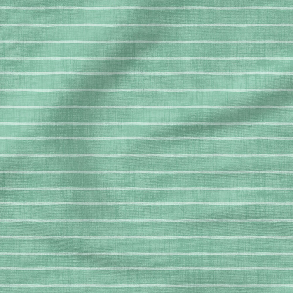 Faux Linen Stripe (Mint) | Texture Fabric Design | Krystal Winn Design