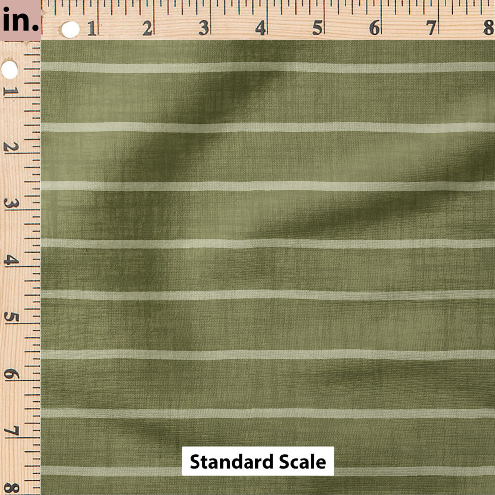 Ruler Scale for Faux Linen Stripe (Moss) by Krystal Winn Design