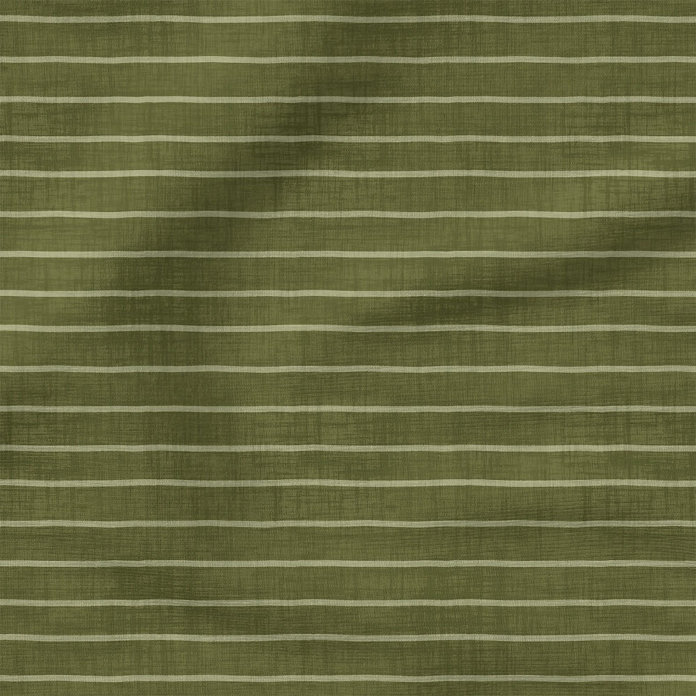 Faux Linen Stripe (Moss) | Texture Fabric Design | Krystal Winn Design