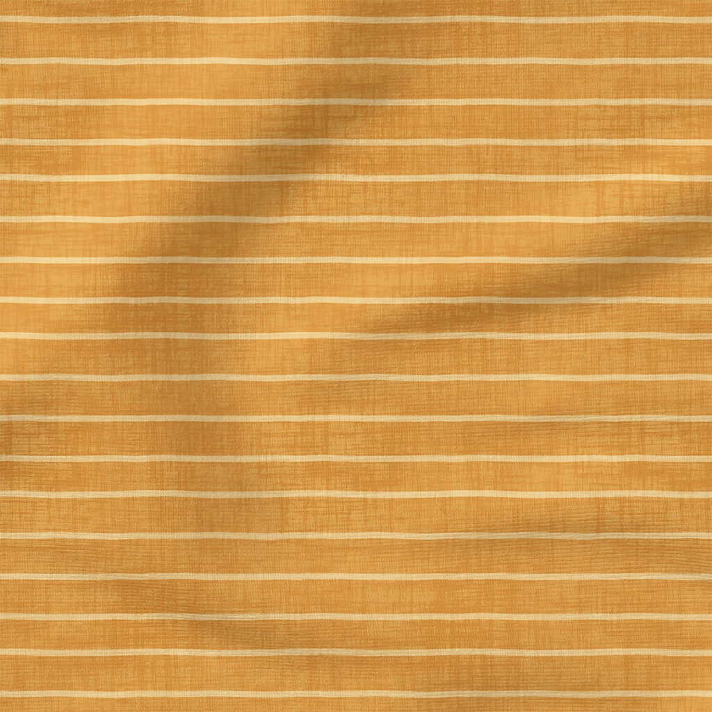 Faux Linen Stripe (Mustard) | Texture Fabric Design | Krystal Winn Design