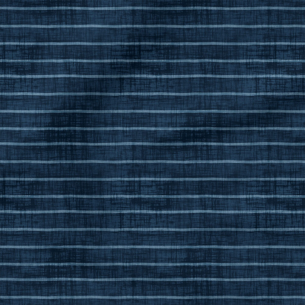 Faux Linen Stripe (Navy) | Texture Fabric Design | Krystal Winn Design